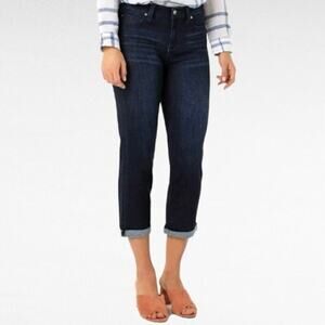 Liverpool Jeans Vintage Super Dark Michelle Capri Jeans Size 6/28 LM7006TT